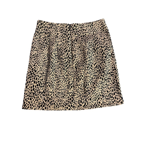 Brandy Melville Skirt Cheetah Print Knee Length Mini Zip Up Back Size Small - Picture 6 of 6
